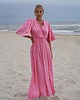 sukienki maxi damskie CS - Elegancka sukienka z rozporkami po bokach Pink Pearl 2