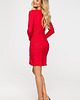 sukienki mini damskie Sukienka mini z drapowaniem-czerwona(M-722) 1