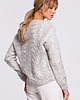 swetry damskie Sweter z dekoltem w serek-szary(M-510) 3