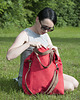 torby XXL Torba hobo XXL - czerwony, karmelowy brąz 1