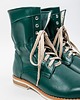 botki damskie SZNUROWANE BOTKI WORKERY - SKÓRA NATURALNA - MODEL 424 - KOLOR ZIELONY 3