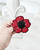 broszki Broszka KWIAT 12 ręcznie haftowana przypinka z koralikami Walentynki 3