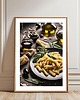 fotografia DWA PLAKATY do kuchni włoskie jedzenie pizza pasta 2