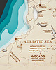 obrazy Drewniana Mapa Adriatyk_turkus 1