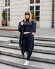 płaszcze damskie Mega długa bluza płaszcz Nepal czarny 2