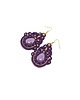 kolczyki soutache Fioletowe kolczyki sutasz - kolekcja Thalia 1