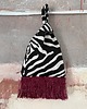 torebki do ręki Torebka zebra z bordowymi frędzlami, na nadgarstek, do ręki, Namineso Drape 1