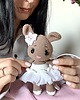 misie i maskotki Króliczek na szydełku SZYDEŁKOWY KRÓLICZEK amigurumi BALETNICA 2
