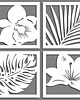 Ozdoby na ścianę DEKORACYJNE PANELE AŻUROWE,  MONSTERA, PALMA, STORCZYK, styl tropikalny 2