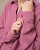 koszule damskie  Lniano-wiskozowa lejąca koszula, ALISA, magenta 7