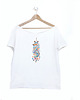 t-shirt damskie Lis boho kolory Biały Oversize 2