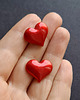 kolczyki z masy plastycznej Kolczyki ecce serce no8 2