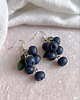 kolczyki z masy plastycznej Kolczyki z borówkami, wiszące kolczyki z gliny polimerowej 1