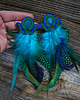 kolczyki soutache Kolczyki soutache z piórkami 6