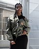 kurtki damskie Kurtka wiatrówka typu anorak khaki 5