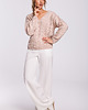 swetry damskie  Sweter z dekoltem w serek-pudrowy(M-510) 2