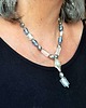 Biżuteria ślubna Komplet ślubny z kryształu górskiego i szkła weneckiego unikat handmade 1