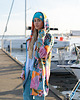 bluza z kapturem damska Zipper Long Palm Leaves 1