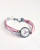 bransoletki ze szkła Bransoletka - Koliber - różowa, sznurki 1
