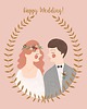 zaproszenia i kartki na ślub Happy Wedding Kartka ślubna od PIESKOT 1