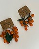 kolczyki z masy plastycznej Kolczyki z rokitnikiem handmade polimerowa glina 1