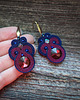 kolczyki soutache Bordowo granatowe kolczyki soutache 2