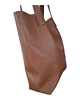 torby na ramię Duża Shopper Bag Mocha Mousse. Duża Shopperka z frędzlami skóra naturalna 5