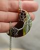 wisiory Wisiorek księżyc agat drzewo życia wire wrapping 5