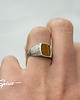 biżuteria męska Oksydowany Fasetowany Sygnet z Tiger eye 1