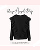 bluza bez kaptura damska Bluza czarna z falbankami ANGEL 3