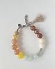 bransoletki z kamieni naturalnych Bransoletka  BOHO ART jadeit, jaspis, labradoryt, żółty, brąz, aqua, 1