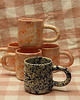 kubki i filiżanki Duży różowy kubek ceramiczny w ciapki. Ceramika ręcznie robiona 5