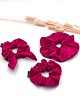 gumki do włosów Scrunchie/frotka bow Fuksja 3