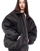 kurtki damskie Kurtka typu bomber oversize czarna collar 4