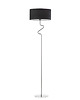 lampy podłogowe Czarna lampa stojąca do salonu do czytania MORONI VELUR 7