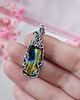 wisiory Naszyjnik Labradoryt stal chirurgiczna wisiorek handmade 4