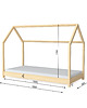 meble do pokoju dziecka Łóżko dziecięce domek Lilly sosna naturalna 180x80  cm 2