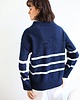 swetry damskie  Sweter polo Sven paski 2