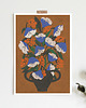 grafiki i ilustracje Niebieskie tulipany, plakat botaniczny, kwiaty 2