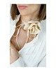 chokery Jedwabny  kremowy choker 1