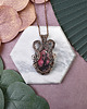 wisiory Miedziany wisiorek wire wrapping z rodonitem #435 1