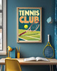 plakaty Plakat tenis club, retro poster, vintage afisz, dla tenisisty 3