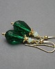 kolczyki pozłacane Kolczyki pozłacane Emerald krople Swarovki  2