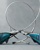 kolczyki wire wrapping Srebrne kolczyki koła w kolorze teal green 1