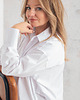 koszule damskie  Biała koszula z drapowaniem LILIA 1