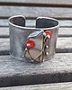 bransoletki wire wrapping Krzemień pasiasty i koral  - bransoletka regulowana 3