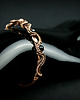 bransoletki wire wrapping Miedziana bransoleta cuff z turmalinem i onyksem 5