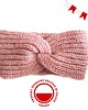 opaski do włosów Wełniana opaska handmade z alpaki i merino, miękka, ciepła, pudrowy róż 1