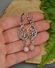 kolczyki wire wrapping Długie kolczyki kamień słoneczny wire wrapping 1