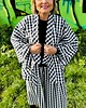 komplety damskie Komplet w kratę. Kimono + kuloty 2